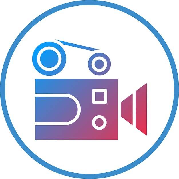 Diseño vectorial Estilo del icono de grabación de video