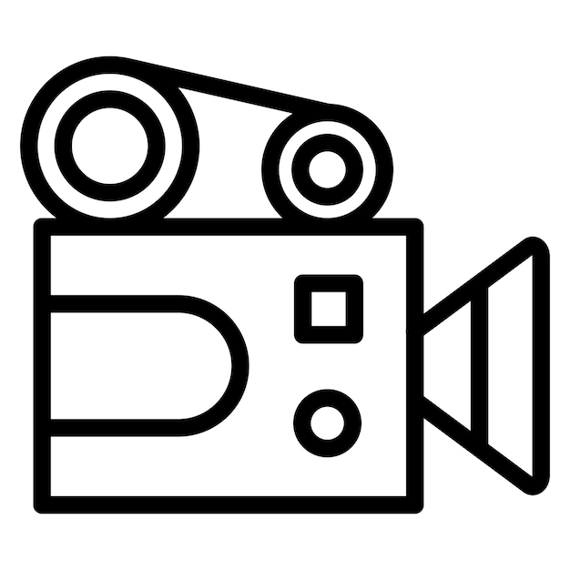 Diseño vectorial Estilo del icono de grabación de video
