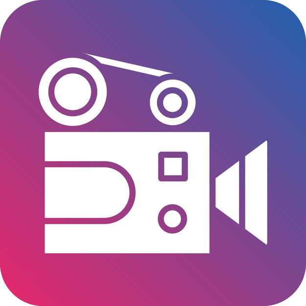 Diseño vectorial Estilo del icono de grabación de video