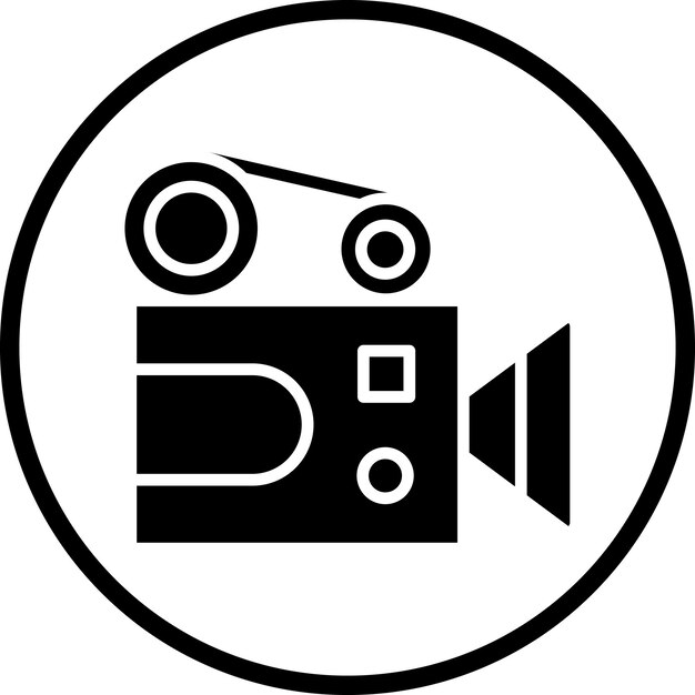 Diseño vectorial Estilo del icono de grabación de video