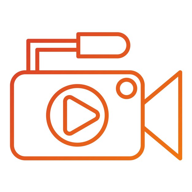 Diseño vectorial Estilo del icono de grabación de video