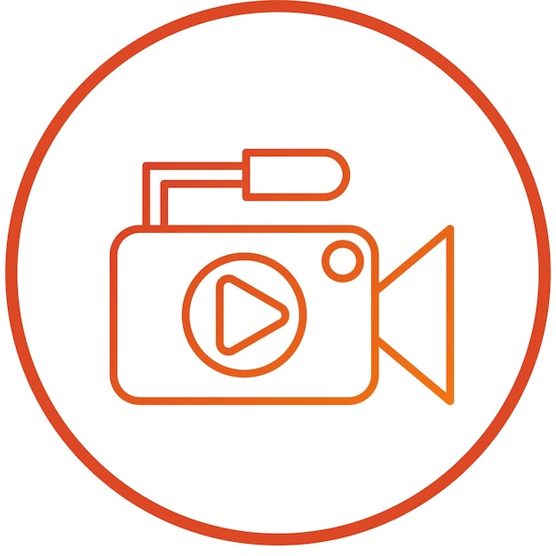 Diseño vectorial Estilo del icono de grabación de video