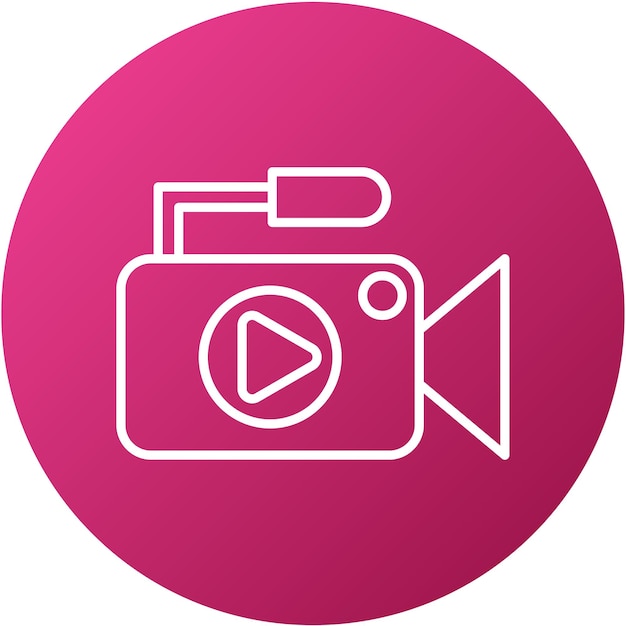 Diseño vectorial Estilo del icono de grabación de video