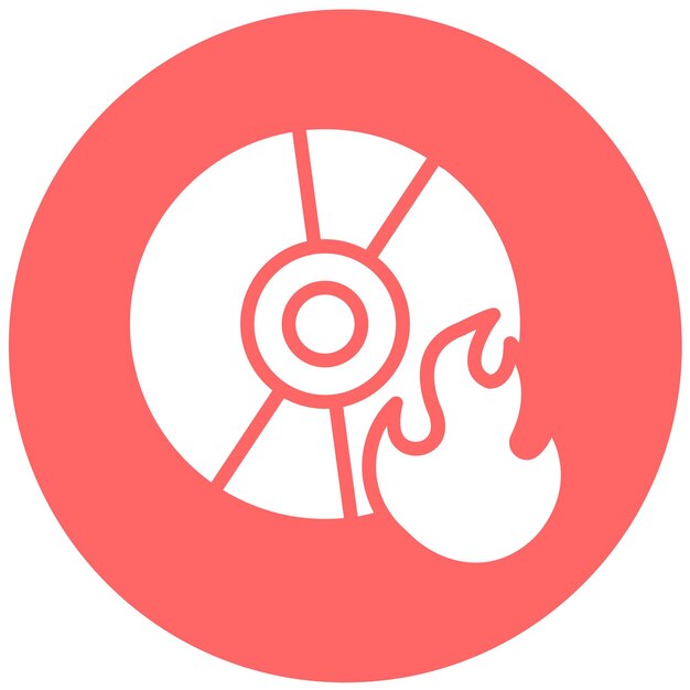 Diseño vectorial Estilo del icono del grabador de disco