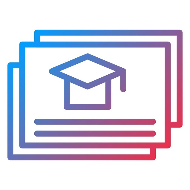 Diseño vectorial Estilo de icono de grado combinado