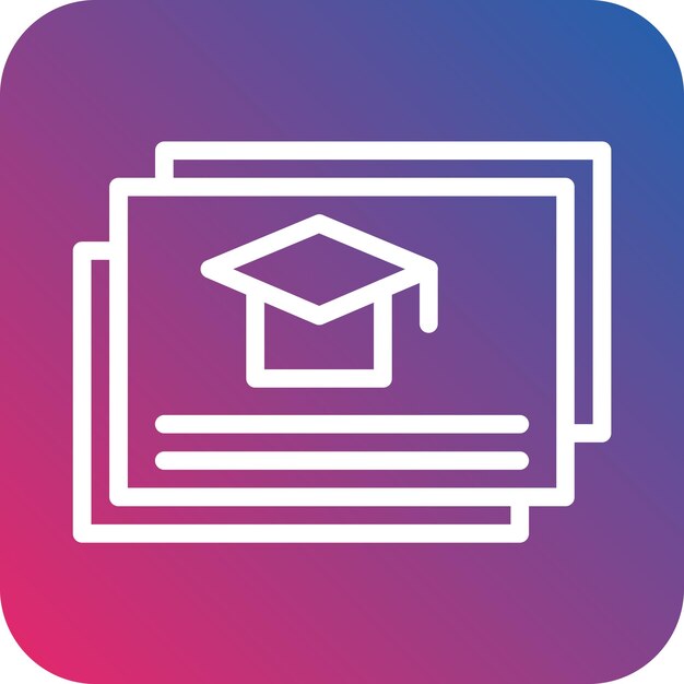 Diseño vectorial Estilo de icono de grado combinado