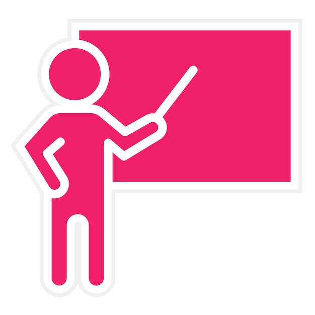 Diseño vectorial Estilo del icono del grado del maestro