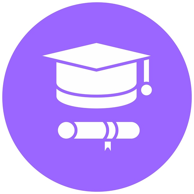 Diseño vectorial Estilo de icono de graduado