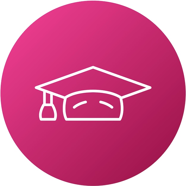 Diseño vectorial Estilo de icono de graduado