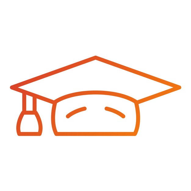 Diseño vectorial Estilo de icono de graduado