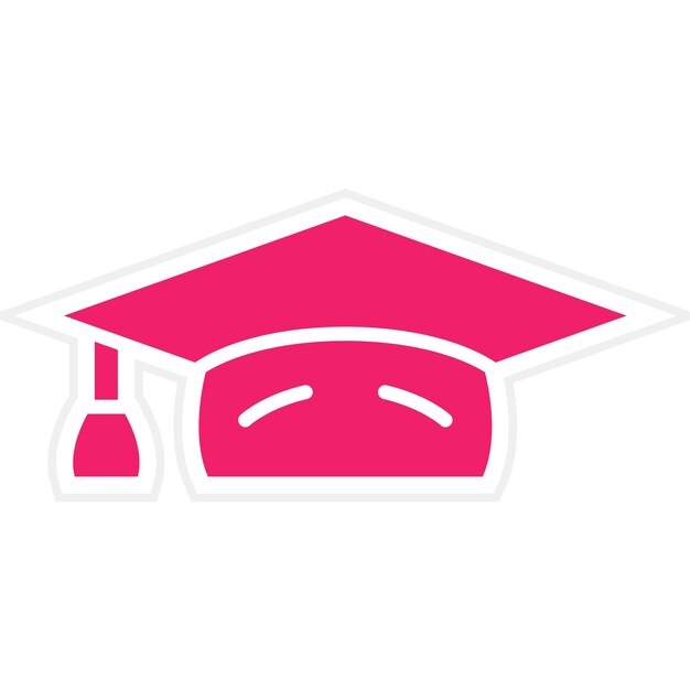 Diseño vectorial Estilo de icono de graduado
