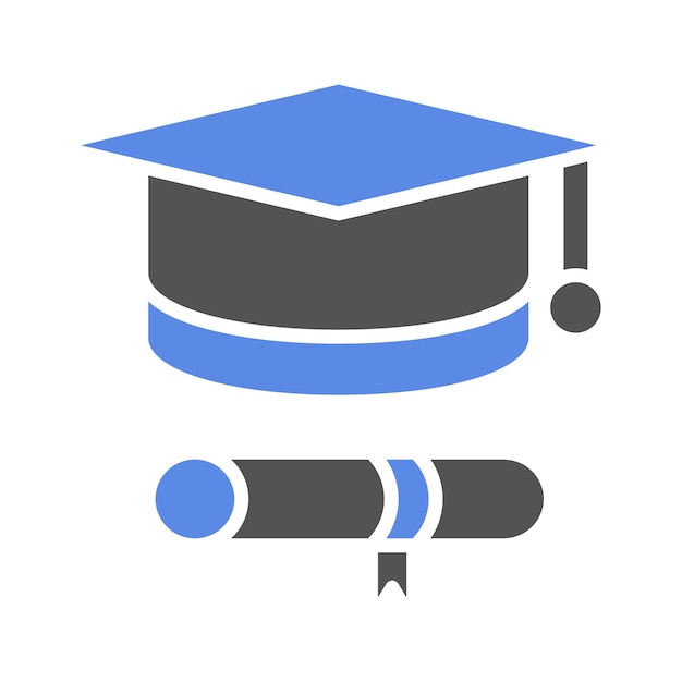 Diseño vectorial Estilo de icono de graduado