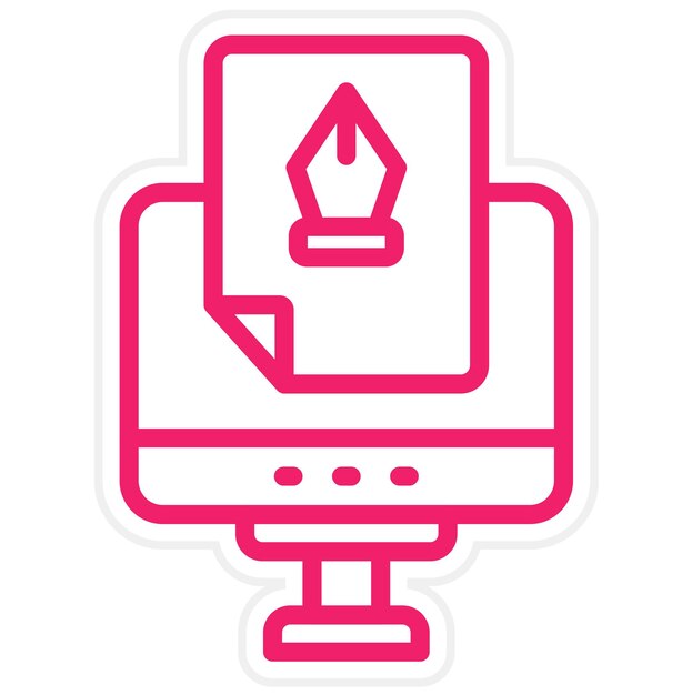 Diseño vectorial Estilo de icono gráfico por computadora
