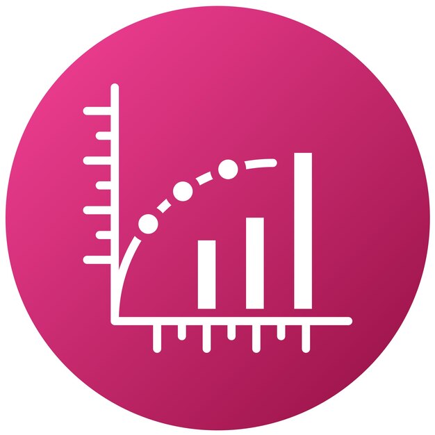 Diseño vectorial Estilo del icono del gráfico de Pareto