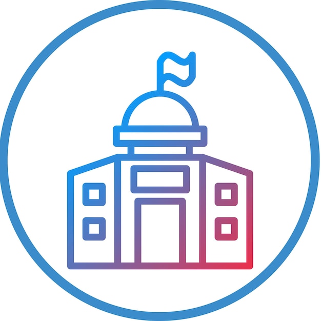 Diseño vectorial Estilo del icono del gran gobierno