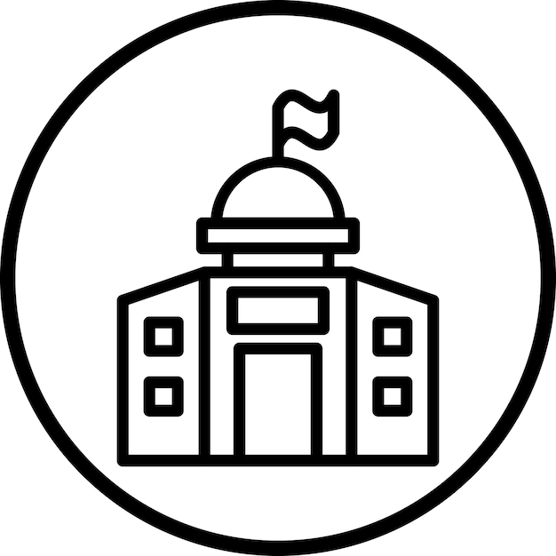 Diseño vectorial Estilo del icono del gran gobierno