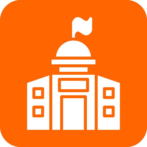 Diseño vectorial Estilo del icono del gran gobierno