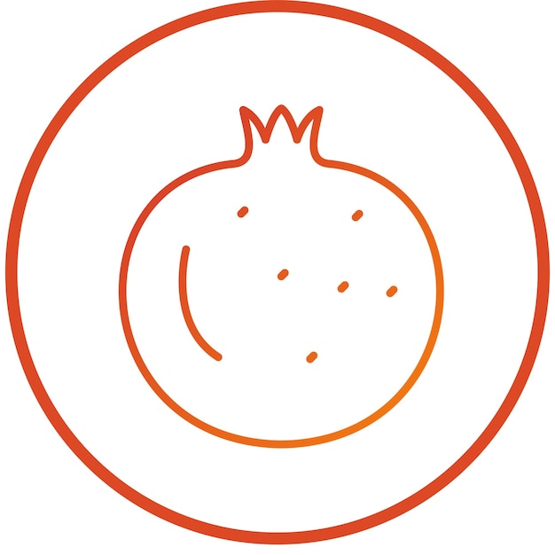 Diseño vectorial Estilo del icono de la granada