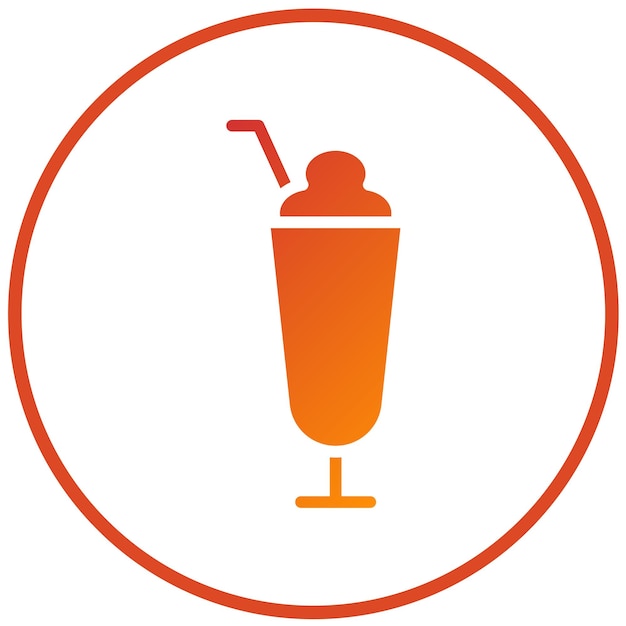 Diseño vectorial Estilo de icono de granita de frutas