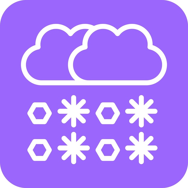 Diseño vectorial Estilo del icono de granizo