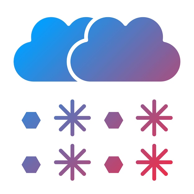 Diseño vectorial estilo del icono de granizo