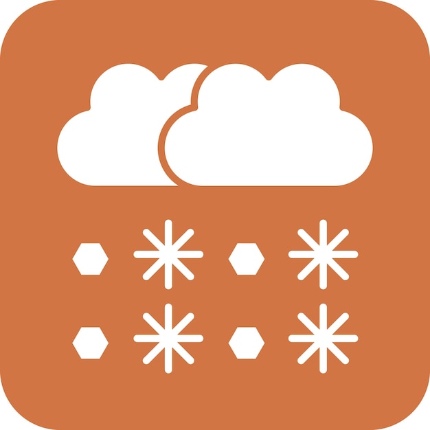 Diseño vectorial Estilo del icono de granizo