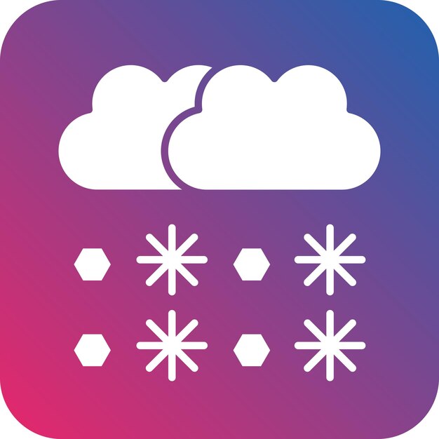 Diseño vectorial Estilo del icono de granizo