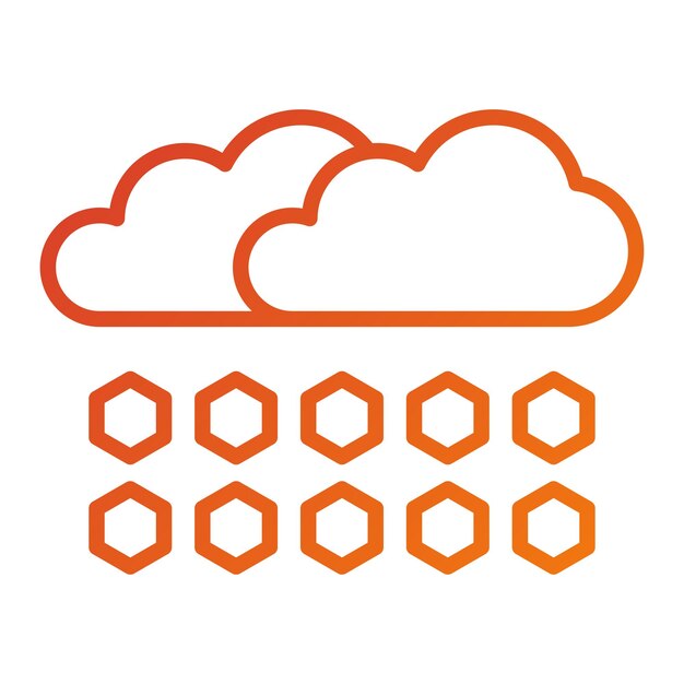 Diseño vectorial Estilo del icono de granizo