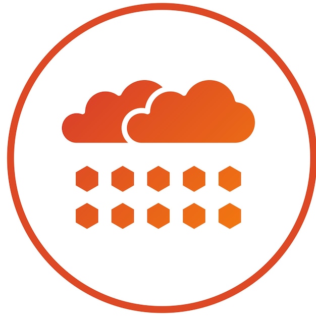 Diseño vectorial Estilo del icono de granizo