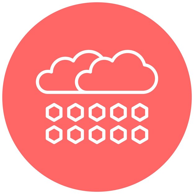 Diseño vectorial Estilo del icono de granizo