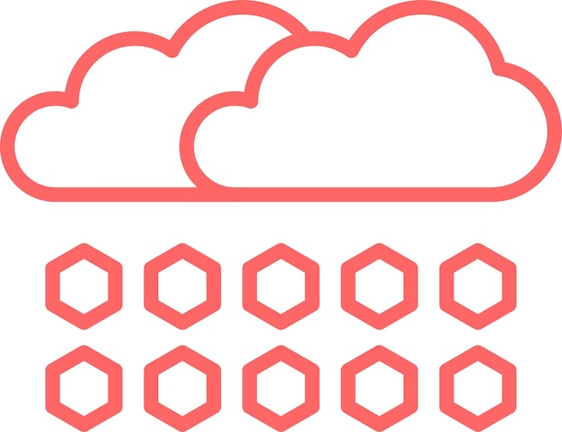 Diseño vectorial Estilo del icono de granizo