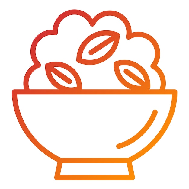 Diseño vectorial estilo del icono de granola