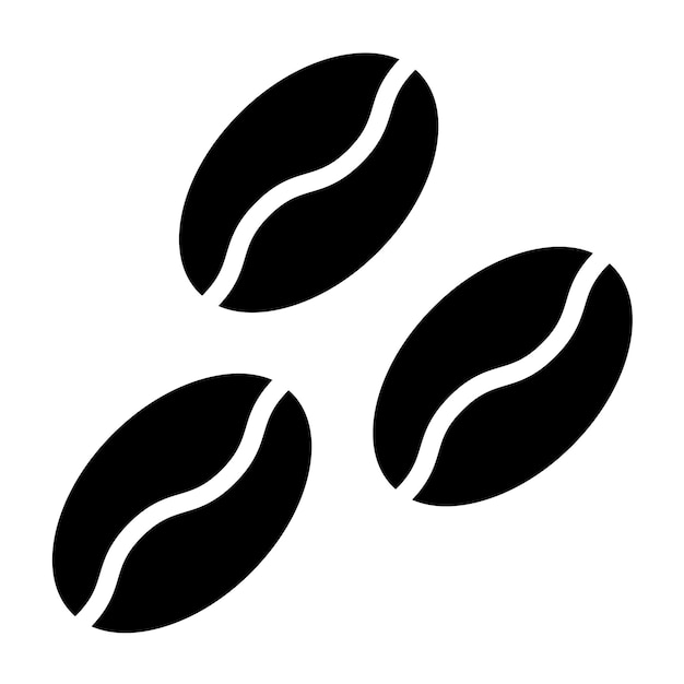 Diseño vectorial Estilo del icono de los granos de café
