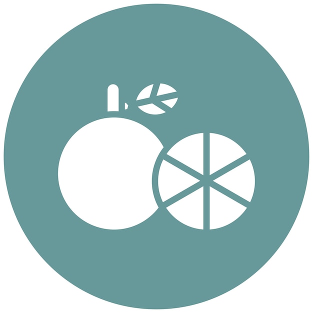 Diseño vectorial del estilo del icono de Grapefruit Grove