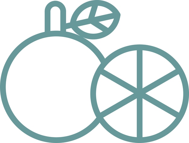 Diseño vectorial del estilo del icono de Grapefruit Grove