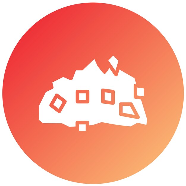 Diseño vectorial Estilo del icono de grava