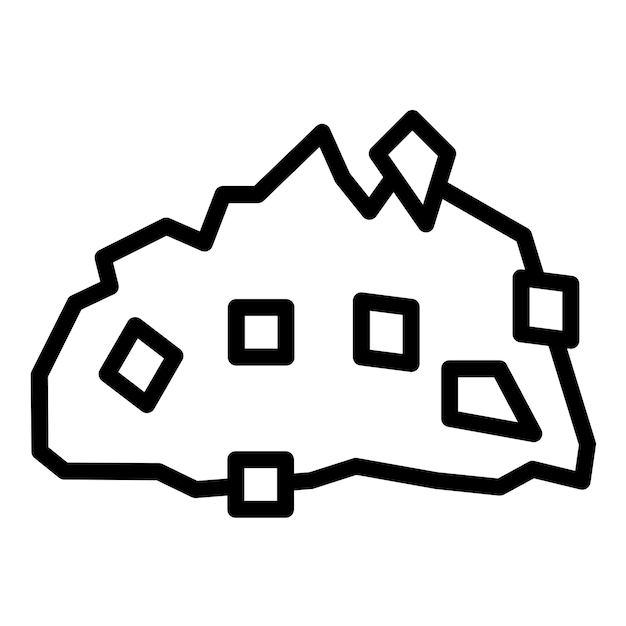 Diseño vectorial Estilo del icono de grava