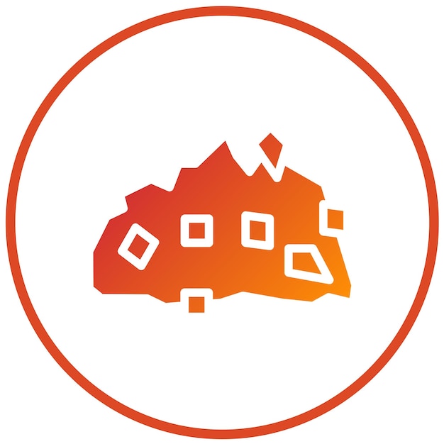 Diseño vectorial Estilo del icono de grava