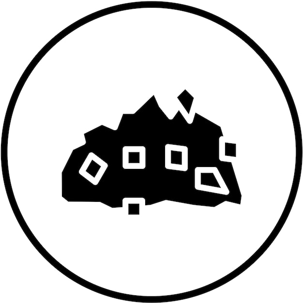 Diseño vectorial Estilo del icono de grava