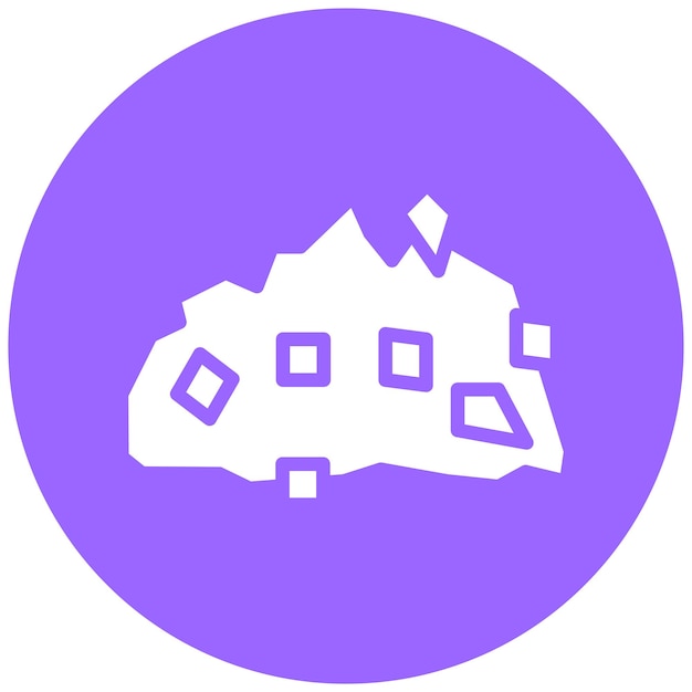 Diseño vectorial Estilo del icono de grava