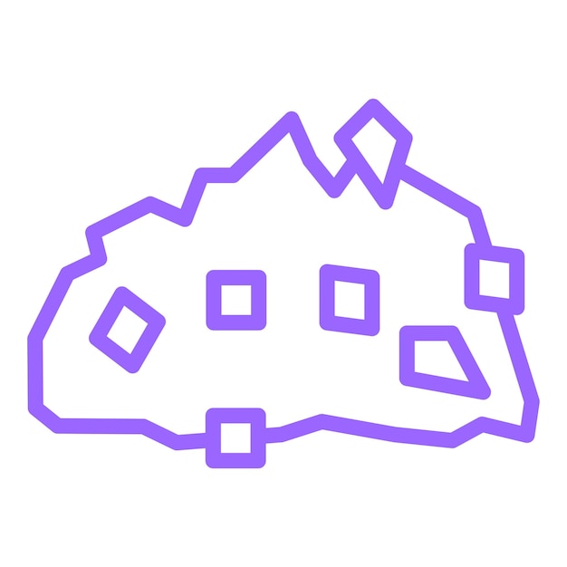 Diseño vectorial Estilo del icono de grava