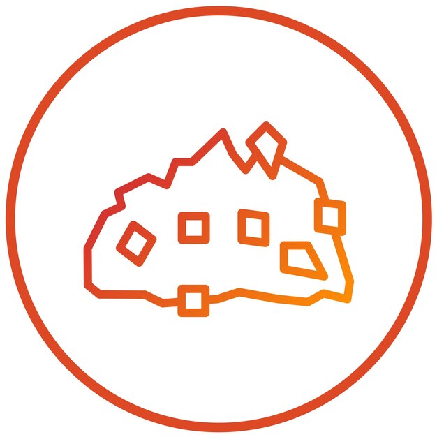 Diseño vectorial Estilo del icono de grava