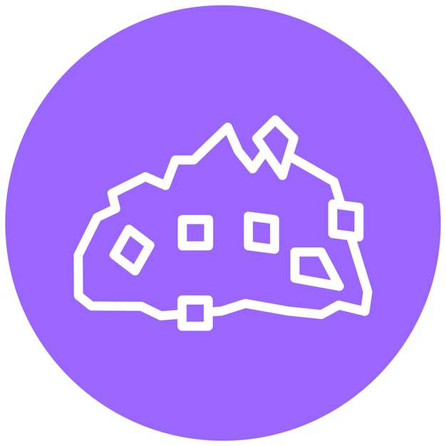 Diseño vectorial Estilo del icono de grava