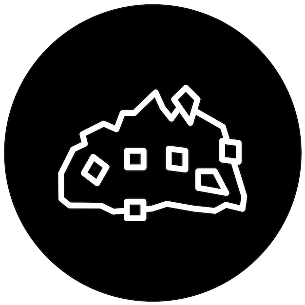 Diseño vectorial Estilo del icono de grava