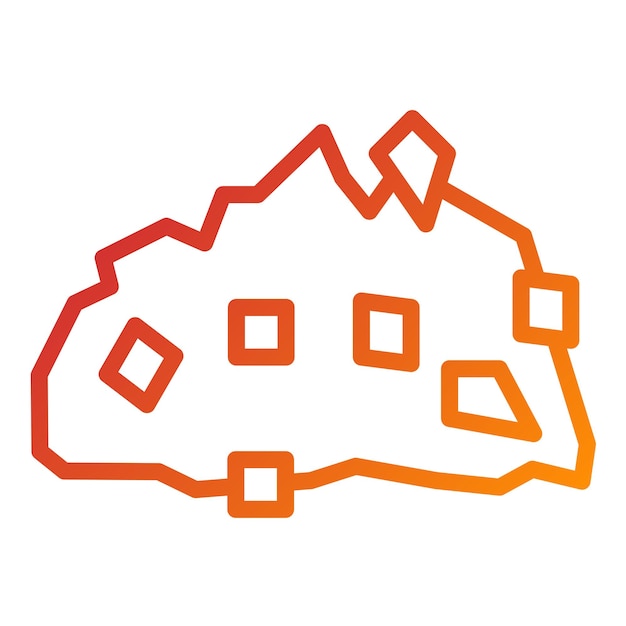 Diseño vectorial Estilo del icono de grava