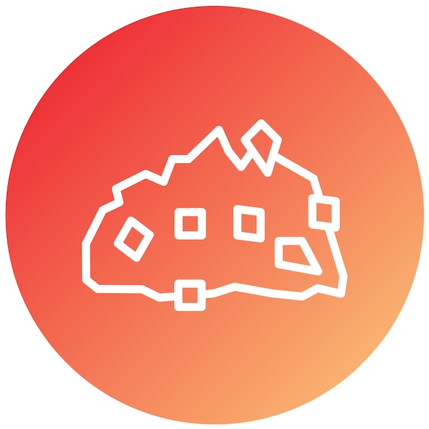 Diseño vectorial Estilo del icono de grava