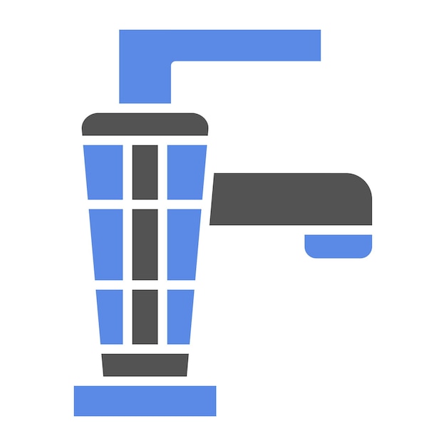 Diseño vectorial del estilo del icono del grifo de agua