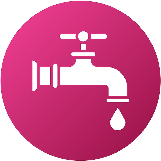 Diseño vectorial del estilo del icono del grifo de agua