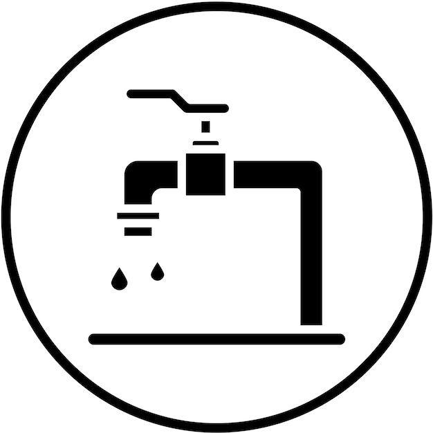 Diseño vectorial de estilo de icono de grifo al aire libre