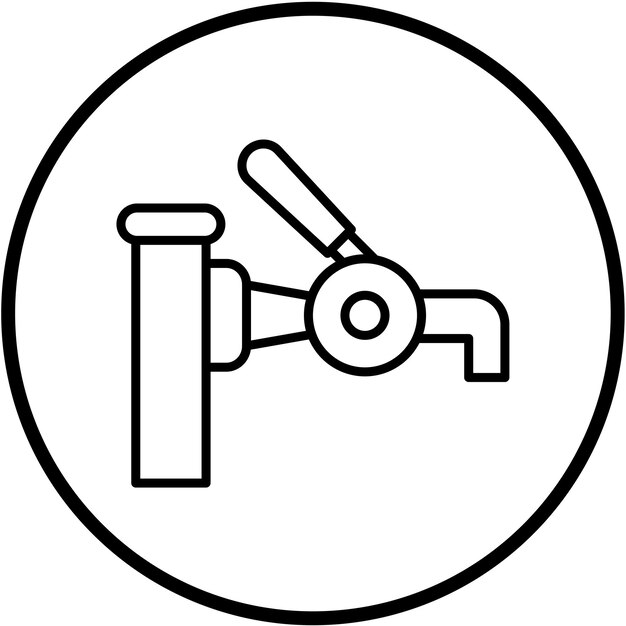 Diseño vectorial del estilo del icono del grifo de cerveza